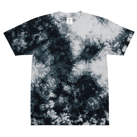 Oversized tie-dye t-shirt | embroidered |